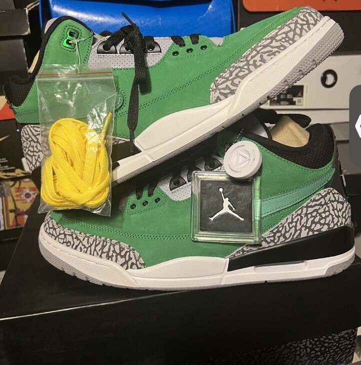 Size 14 - Air Jordan 3 Retro PE Tinker - Oregon Ducks for sale