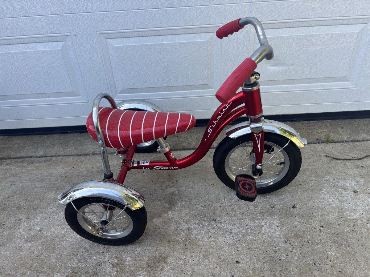 SCHWINN LIL' STING-RAY DELUXE TRICYCLE BANANA SEAT RED | eBay