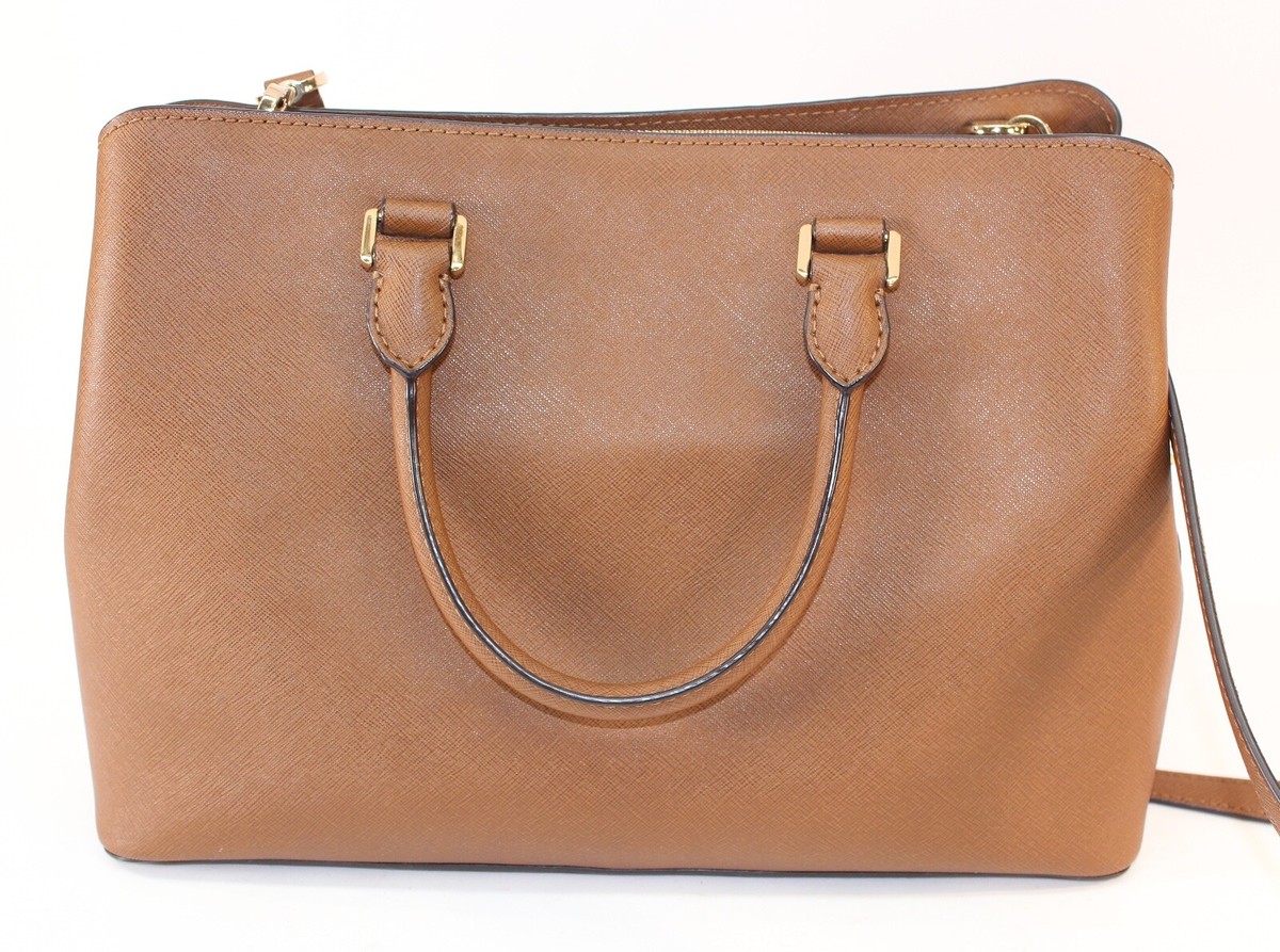 Michael Kors Savannah Large Saffiano Leather Satchel • 30S6GS7S3L