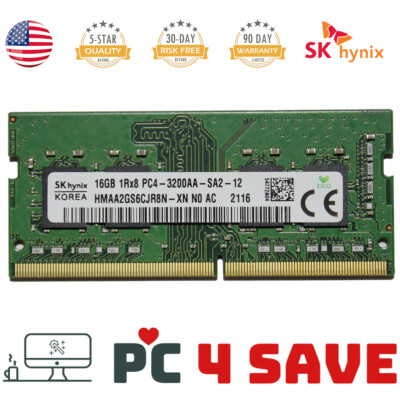 16GB x 1 DDR4 3200 MHz 1RX8 PC4-3200AA 260 Pin SO-DIMM Laptop