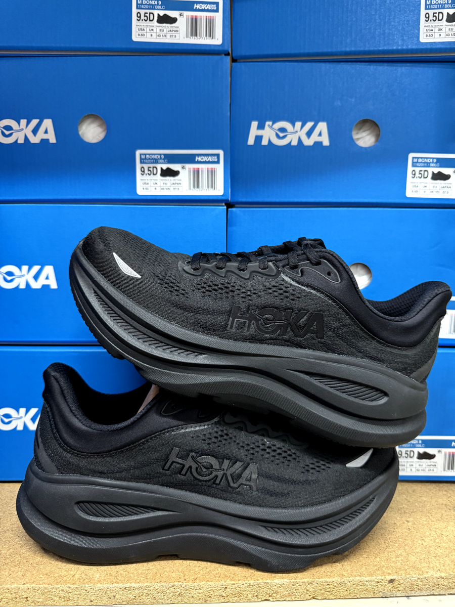 Hoka One One Bondi 9 Triple Black 1162011-BBLC Mens Running