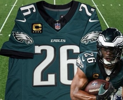 2XL Saquon Barkley #26 Vapor FUSE Jersey Midnight Green Eagles