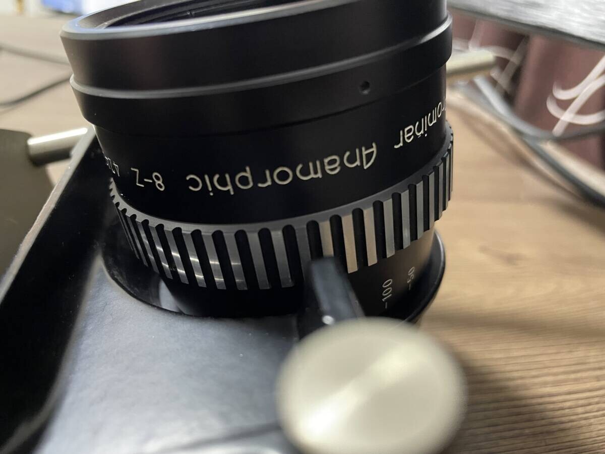 Kowa Prominar Anamorphic 8-Z Old Cine Lens 2× 50-85mm W/ Stand
