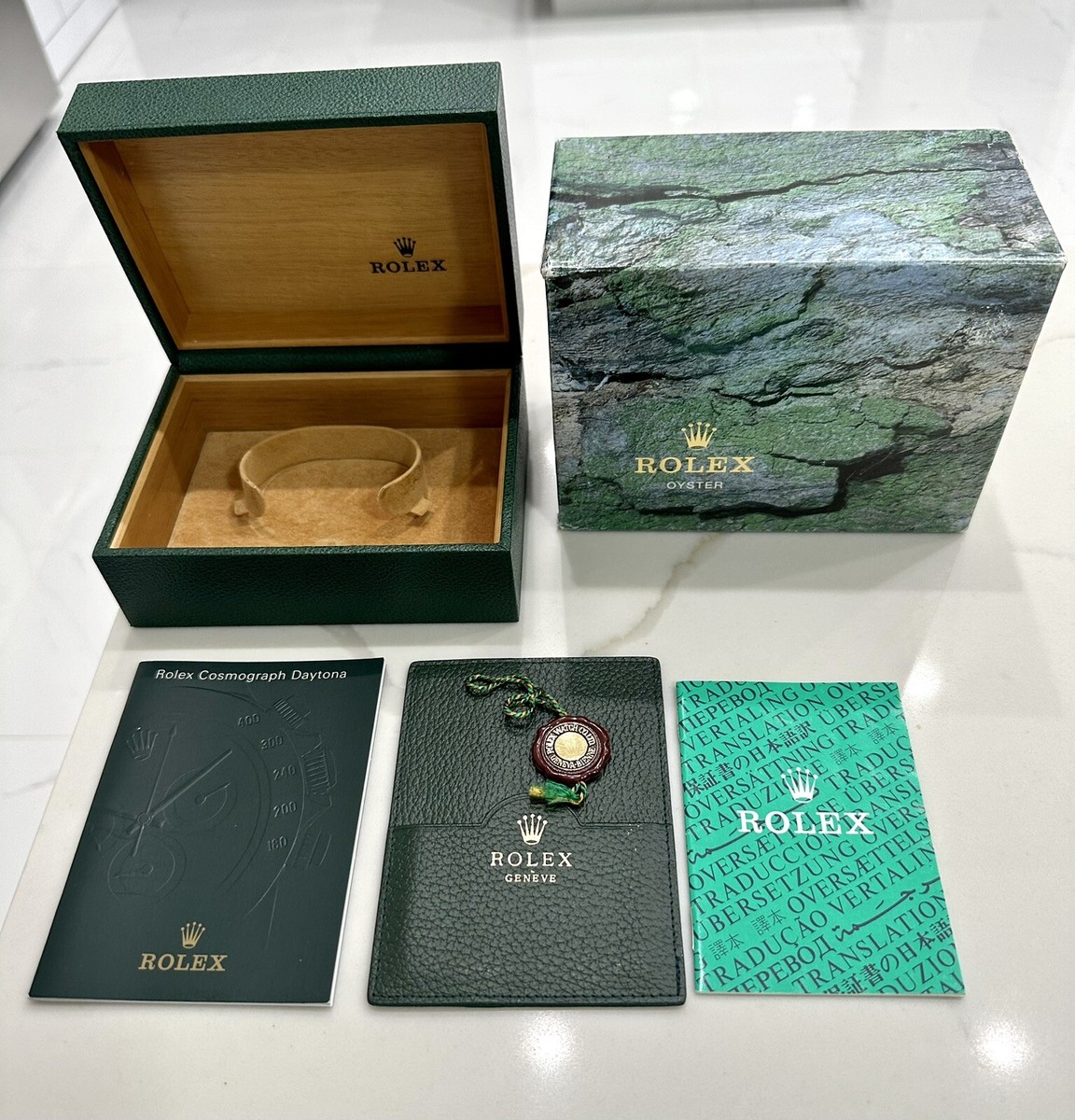 Authentic ROLEX Daytona Watch Box Set Full Set Booklet 116520