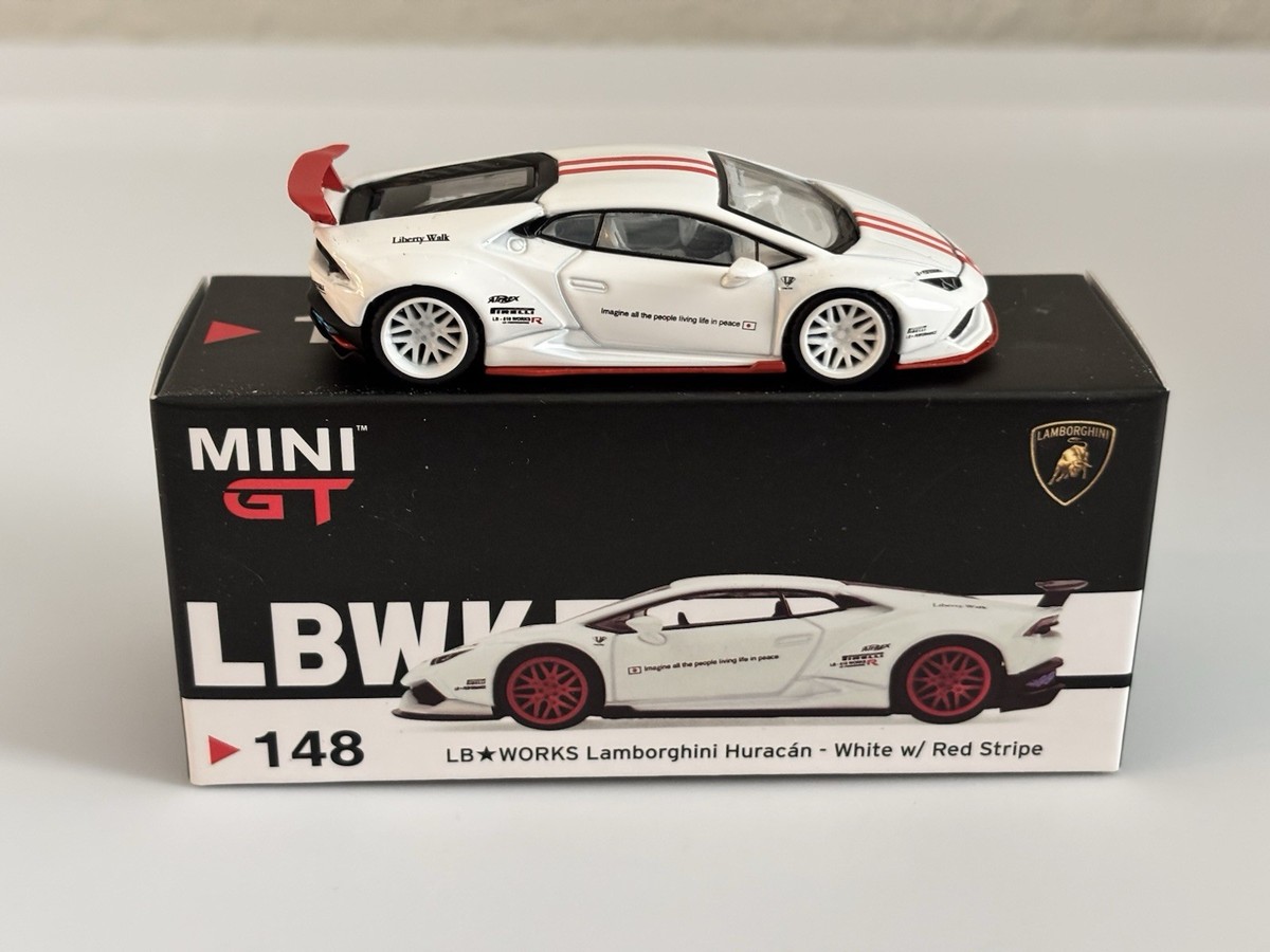 Mini GT CHASE LB Works Lamborghini Huracán Version 1 White w Red