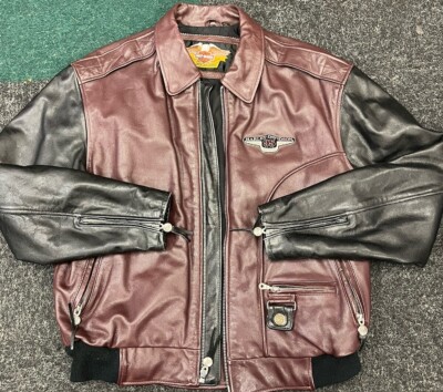 HARLEY DAVIDSON 95th Anniversary Bomber Leather Jacket Mens Size L