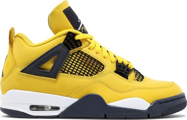 Mens Size 10 Nike Air Jordan 4 Retro Shoes Lightning Tour Yellow