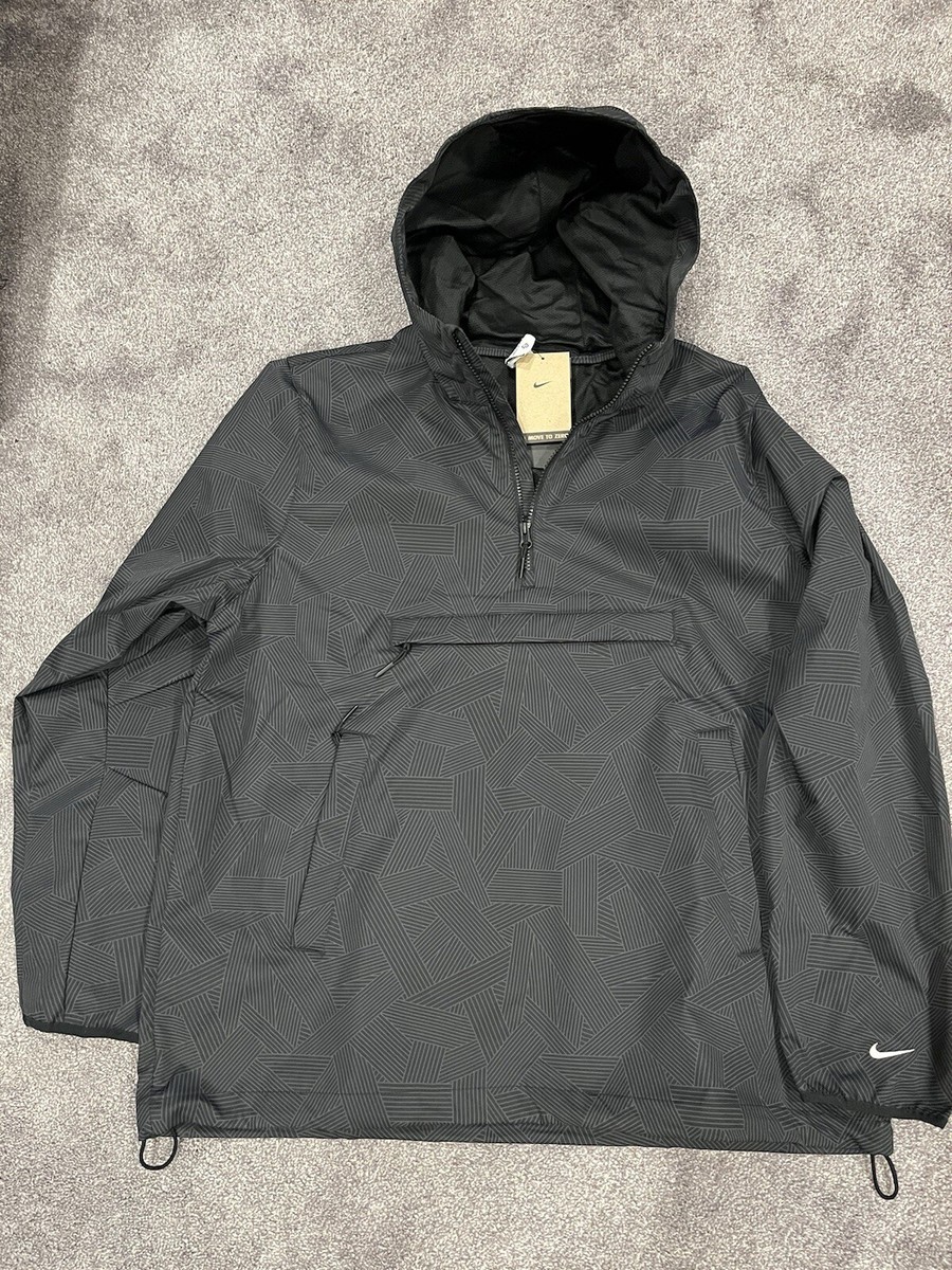 Nike Repel Unscripted Anorak 1/2 Zip Golf Jacket Black Sz Medium