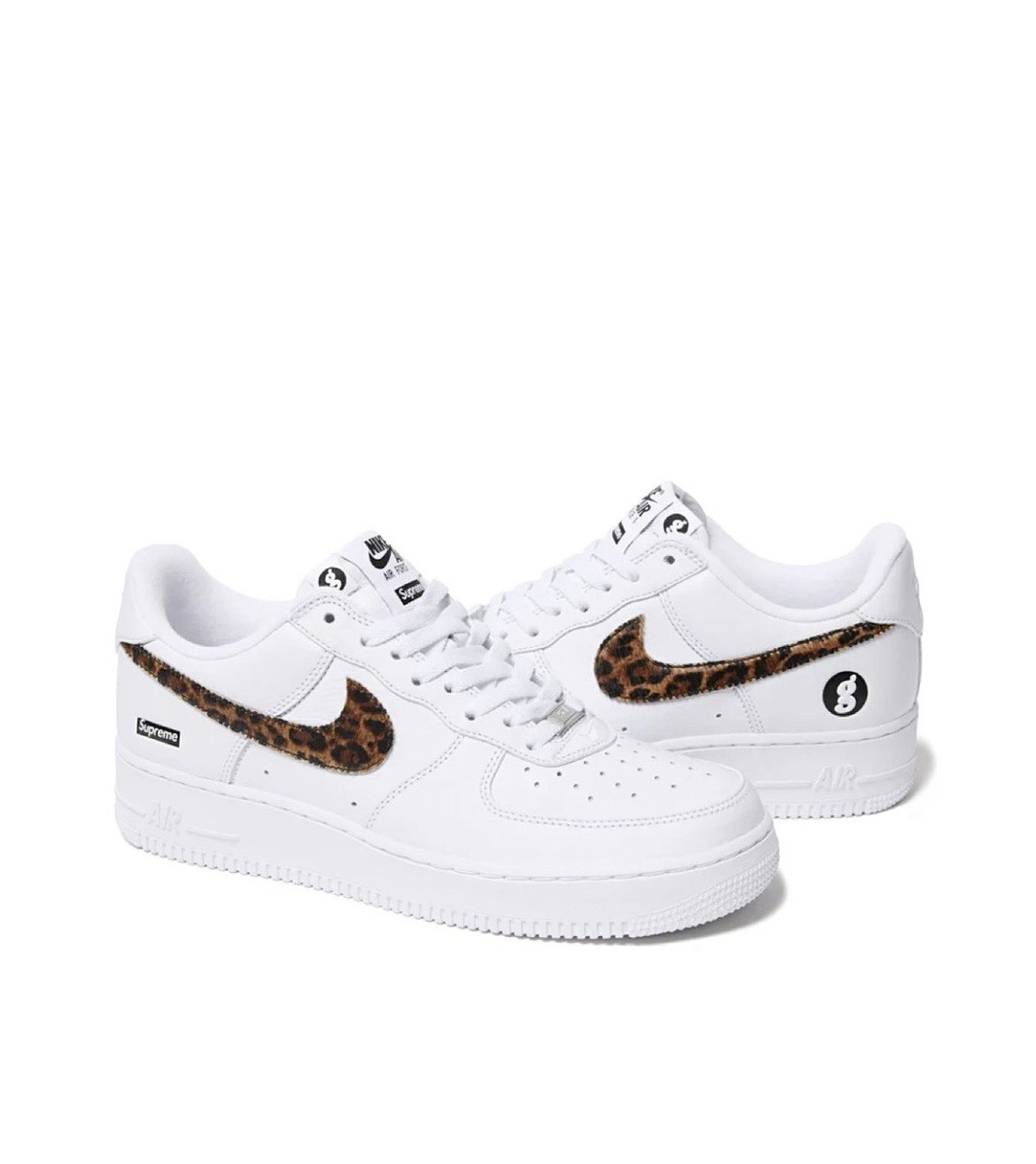 Supreme x GOODENOUGH x Nike Air Force 1 Low White Leopard IM3483