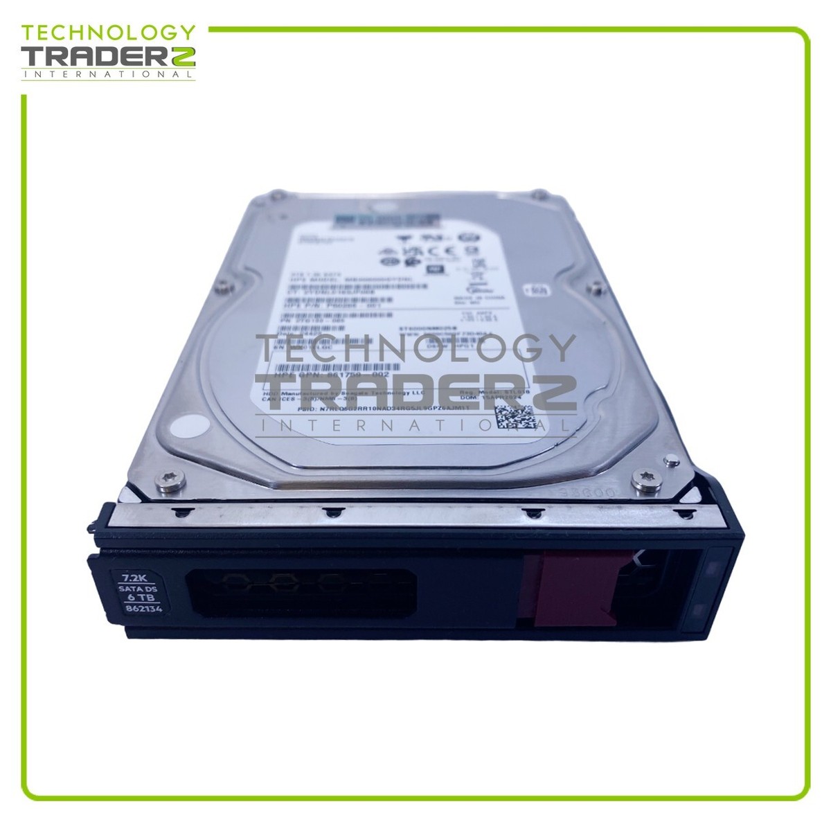 861742-B21 HPE 6TB 7.2K SATA 6Gbps MDL 512e 3.5” HDD P50266-001