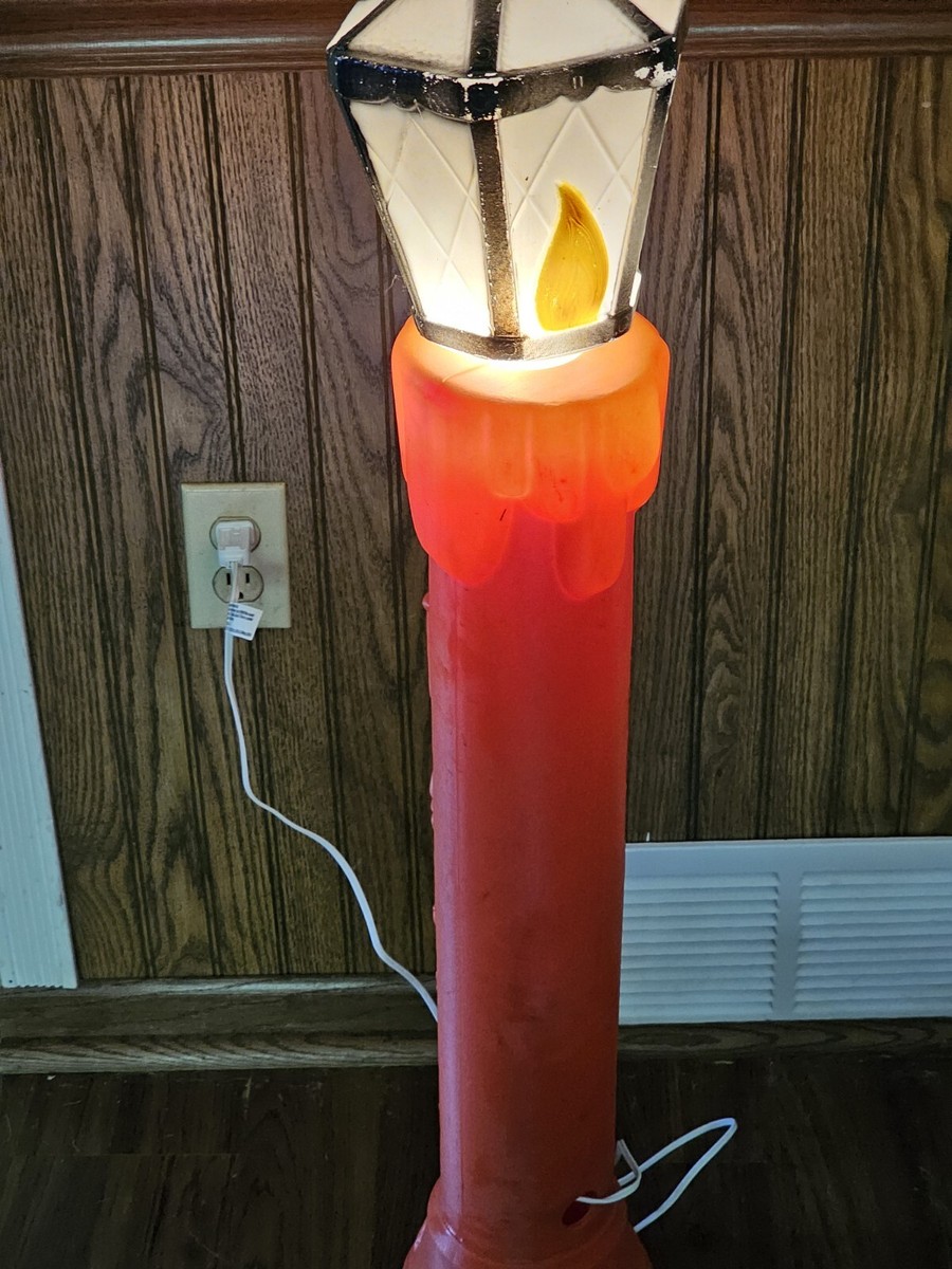 Christmas Blow Mold Vtg Lantern NOEL Street Light 39