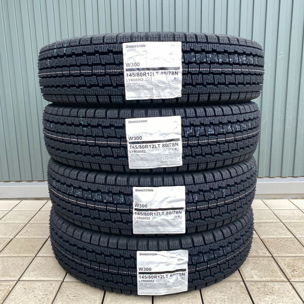 BRIDGESTONE W300 145/80R12 80/78N(6PR) 4pcs Studless snow tires
