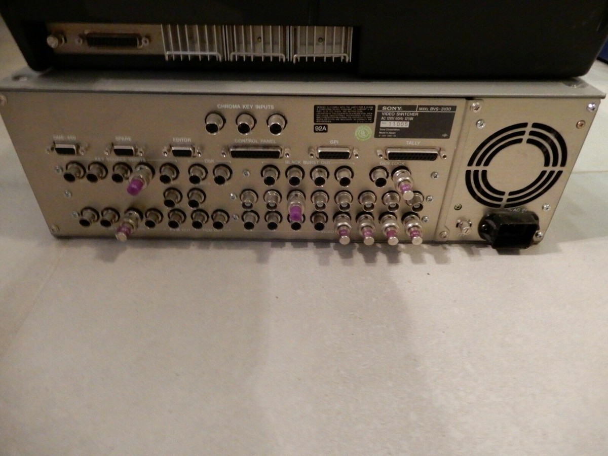 Sony Video Switcher BVS-3100 System Set Editor Master Controller