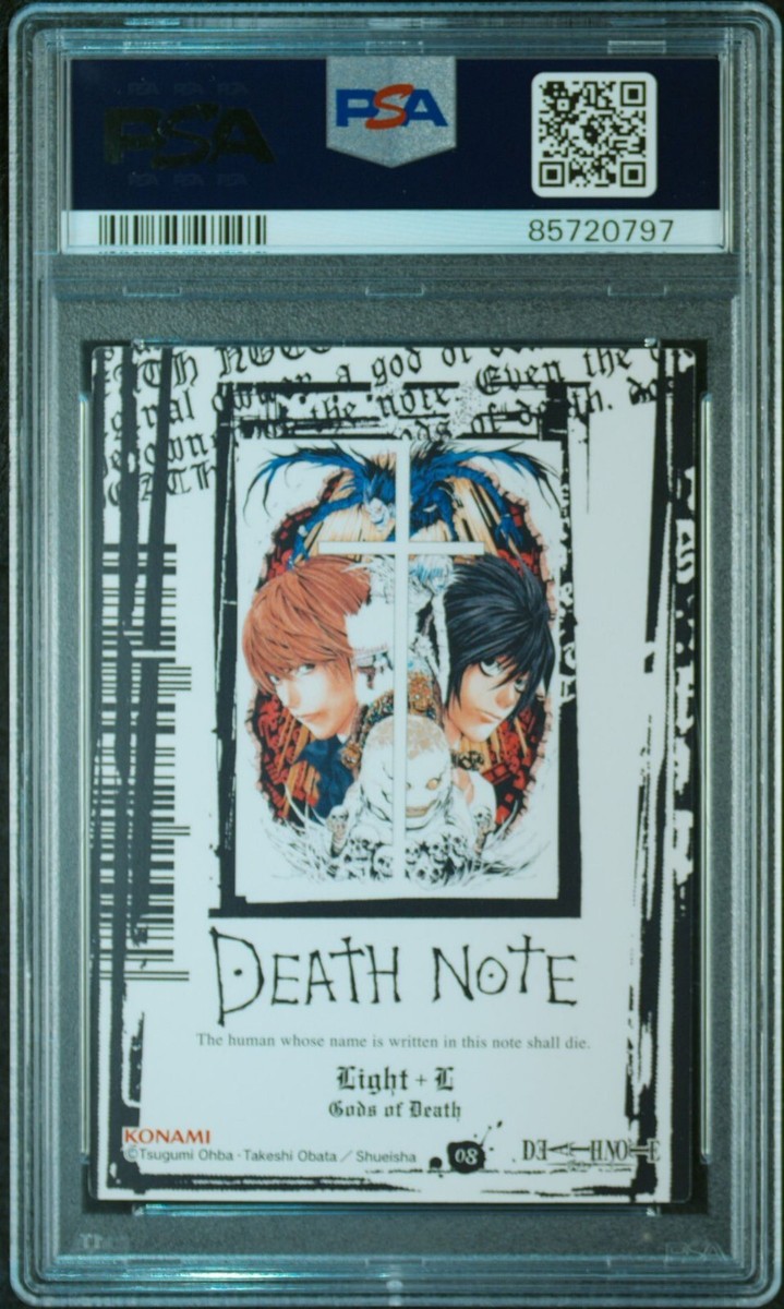 PSA10 Death Note Trading Card Japanese Light Yagami L Gods of