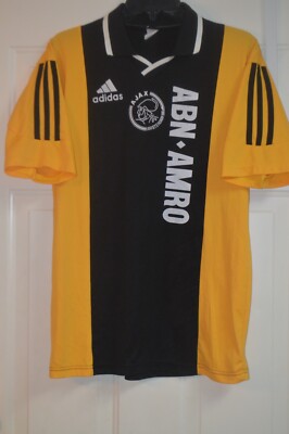 VTG ADIDAS AMSTERDAM AJAX FC FOOTBALL CLUB JERSEY SHIRT YELLOW