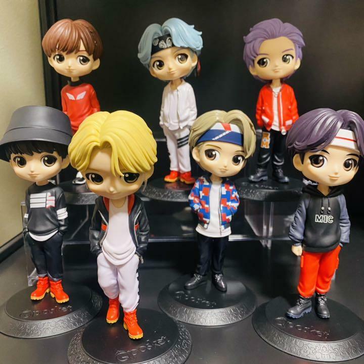 BTS TinyTAN Q Posket B color 7 types Set Banpresto Qposket Figure