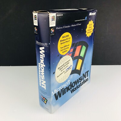 Microsoft Windows NT Workstation 4.0 CD Full Version Retail SEALED