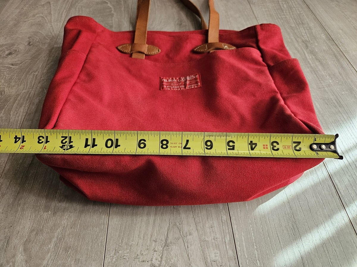 💥Filson Garment Nanamica Red Label Open Tote Bag RED Made in USA