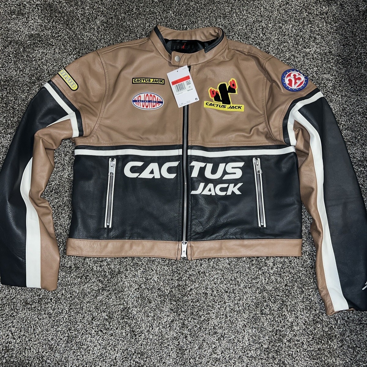 Jordan x Travis Scott Cactus Jack Women's Leather Jacket DX6168