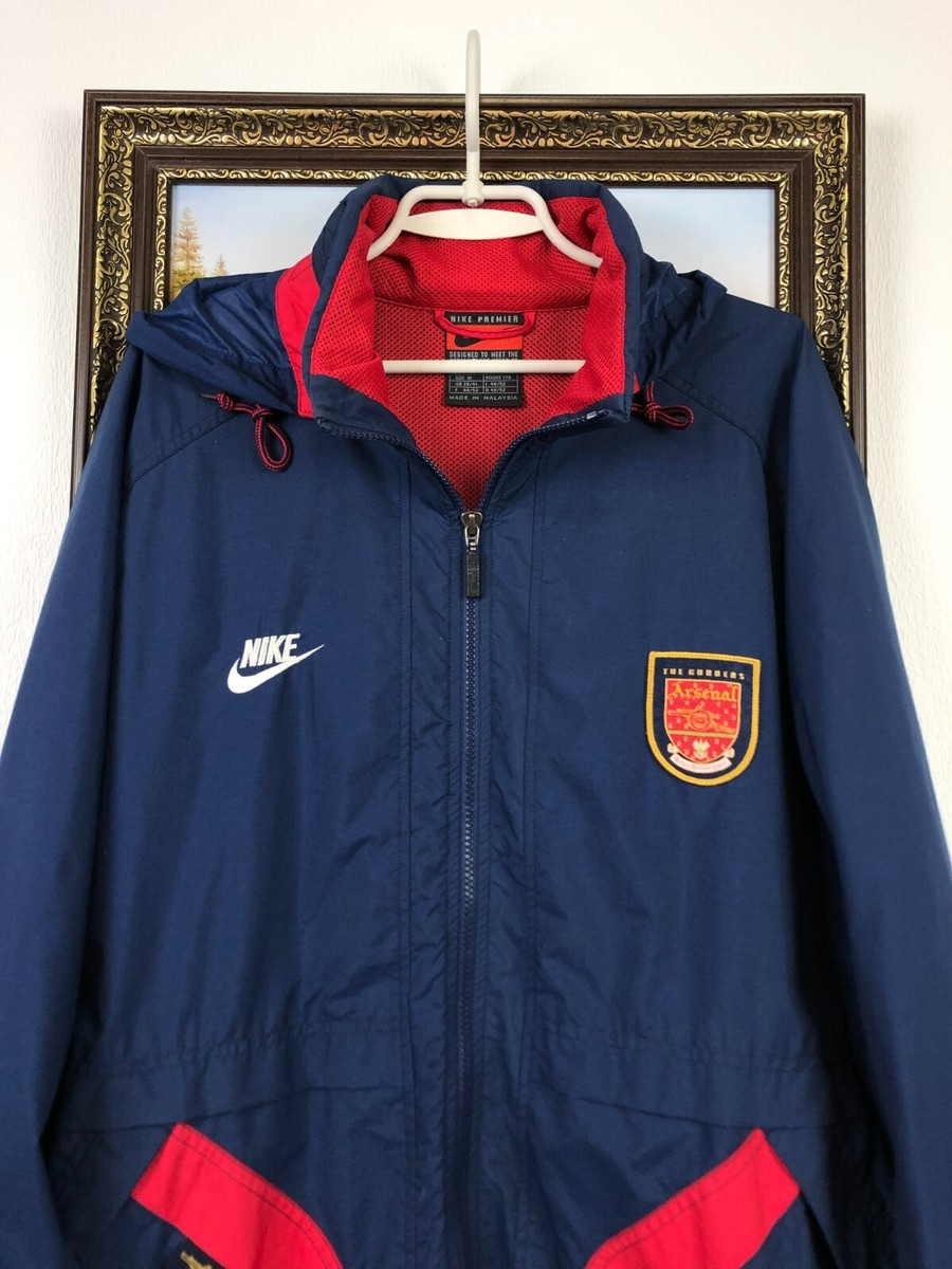 Vintage Nike 90's Arsenal Football Jacket Soccer Gunners Rare