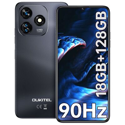 OUKITEL C51 Mobile Phones 2025 Android 13 18GB+128GB Face ID GPS