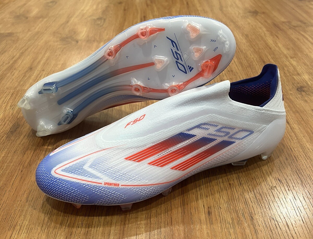 Adidas F50 Elite LL FG IF8819 White Blue Mens Football Soccer
