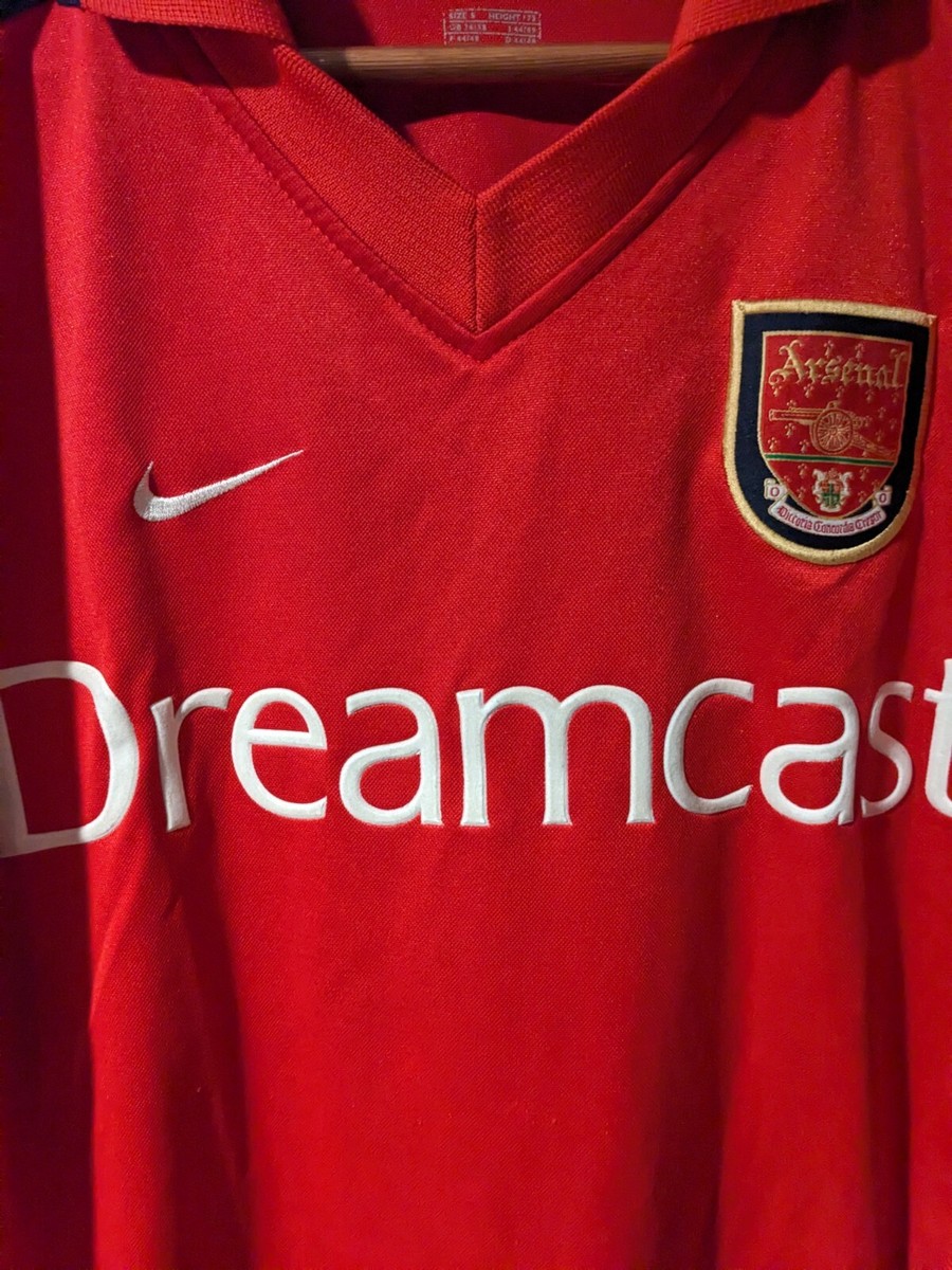Dreamcast Arsenal 00-02 Home Nike Red Small Futbol Soccer Jersey