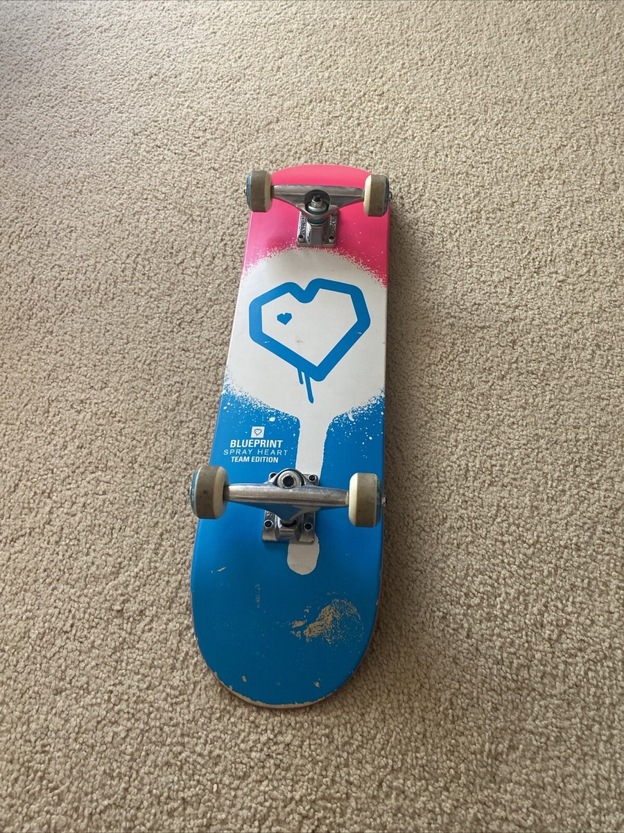 Blueprint Spray Heart Team Edition Skateboard Lighly Used | eBay