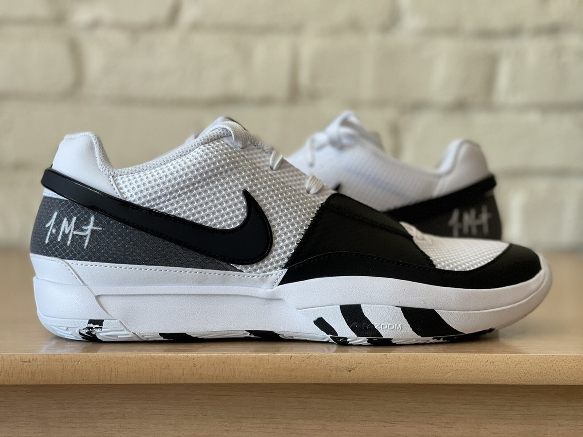 Nike Ja 1 Scratch 2.0 White Black White Panda FQ4796-101 Mens Size