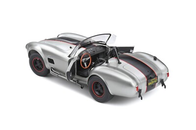 1965 AC SHELBY COBRA 427 MK II CUSTOM SILVER STRIPES 1:18 by