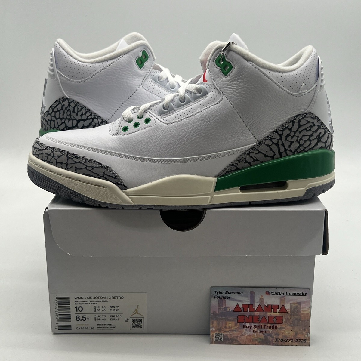 Size 10W - Air Jordan 3 Retro Lucky Green (CK9246-136) | eBay