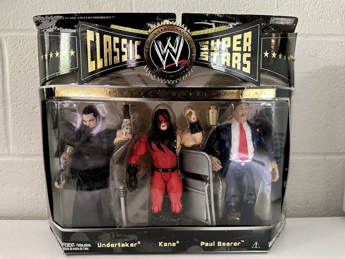 WWE JAKKS CLASSIC SUPERSTARS 3 PACK UNDERTAKER PAUL BEARER KANE | eBay