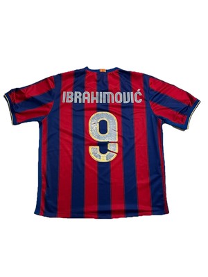 Barcelona Nike #9 Zlatan Ibrahimovic 2009/10 Football Shirt Soccer