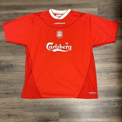 LIVERPOOL 2002 2004 HOME FOOTBALL SHIRT SOCCER JERSEY VINTAGE RED