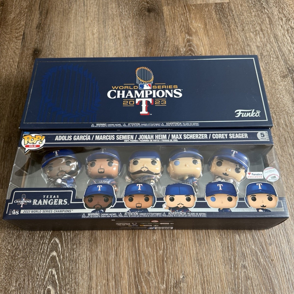 Funko Pop MLB Texas Rangers 2023 World Series Champions Fanatics