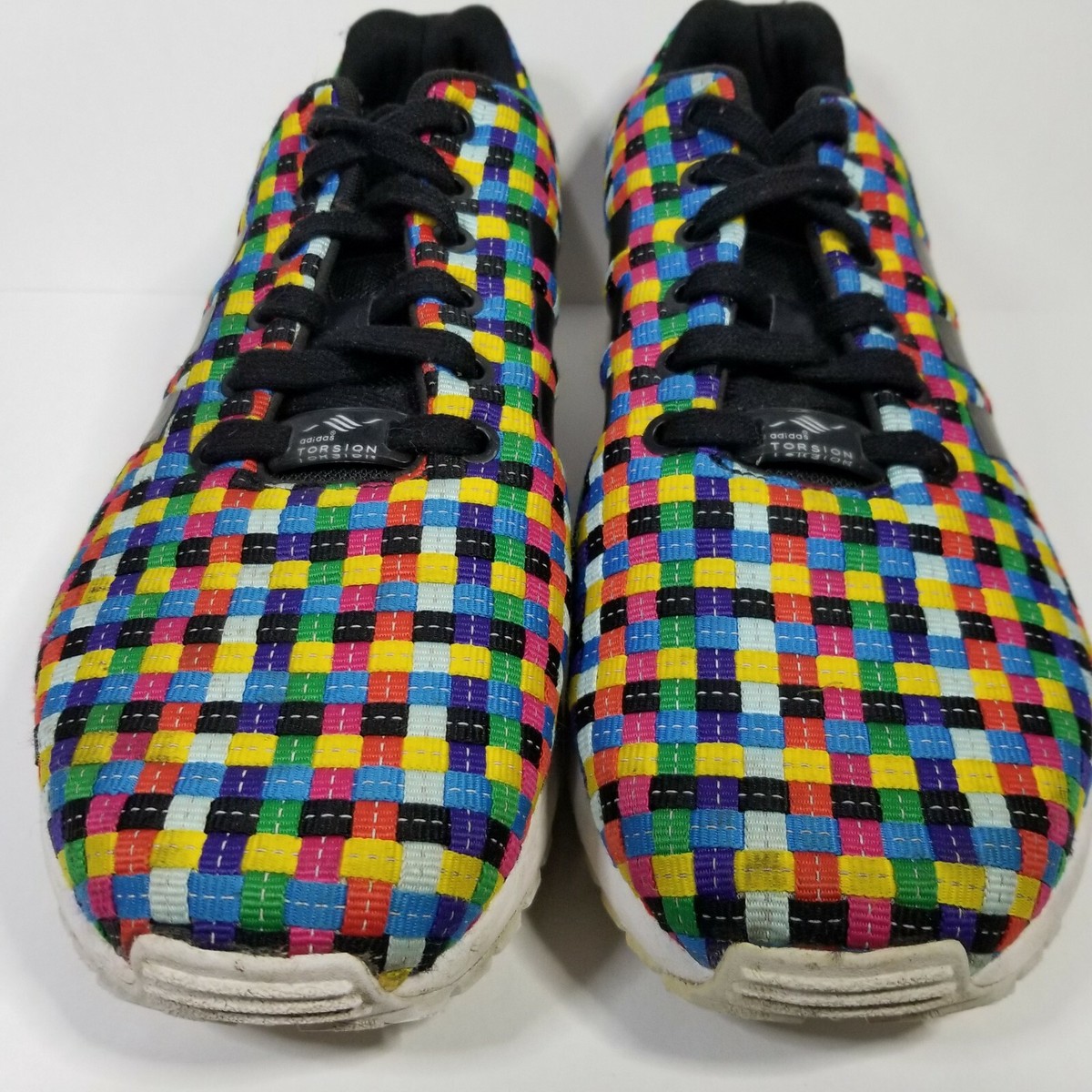 Adidas Art ZX Flux Weave Running Shoes Men 9.5 Multicolor Torsion