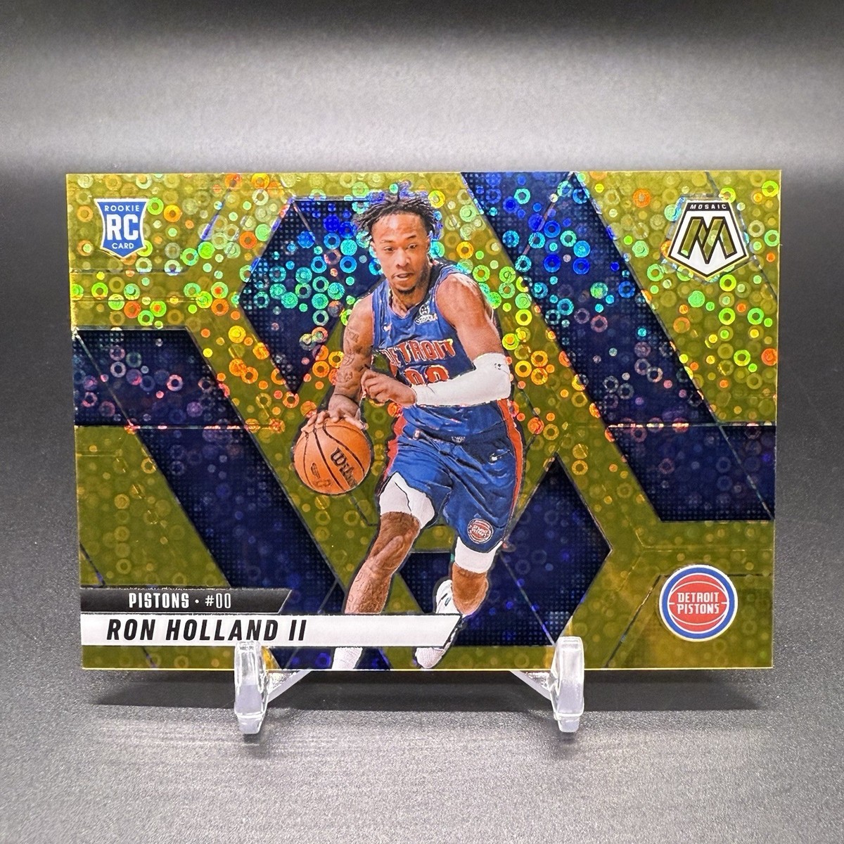 10! 🚨2024-25 Panini Mosaic Ron Holland II RC GOLD Detroit Pistons