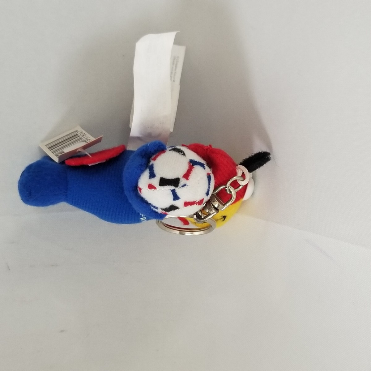 FIFA World Cup Soccer Keychain Mascot France 98 Blue Red Footix