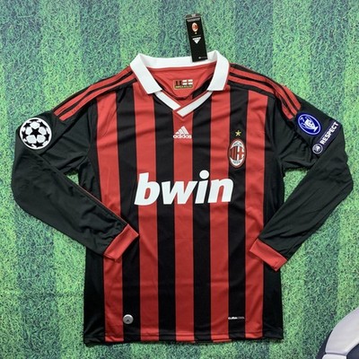 Inzaghi #9 AC Milan 2009/10 Long Sleeve Home Jersey | Retro Shirt