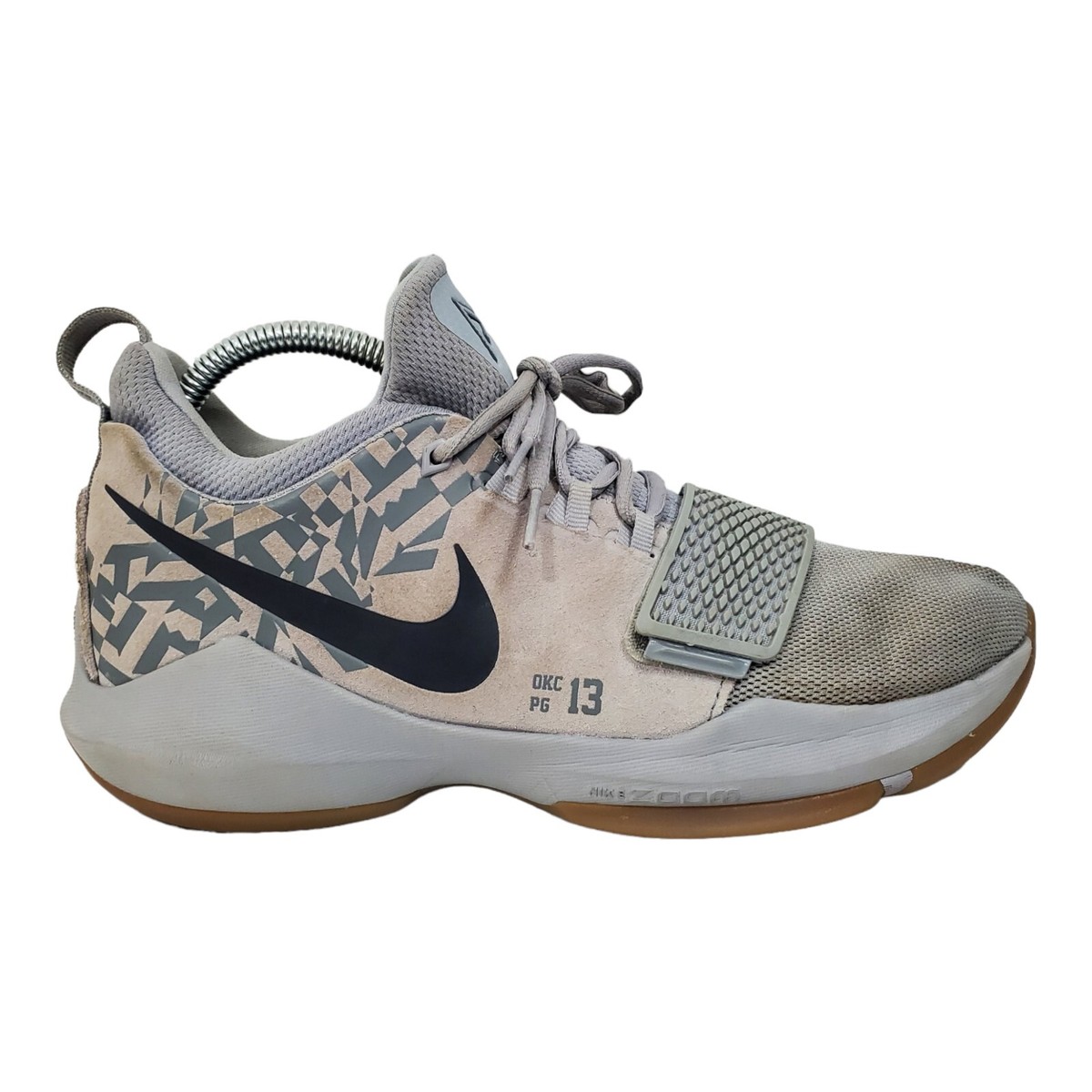 NIKE Shoes PG 1 Mens Size 8.5 Wolf Grey SUPERSTITION Basketball