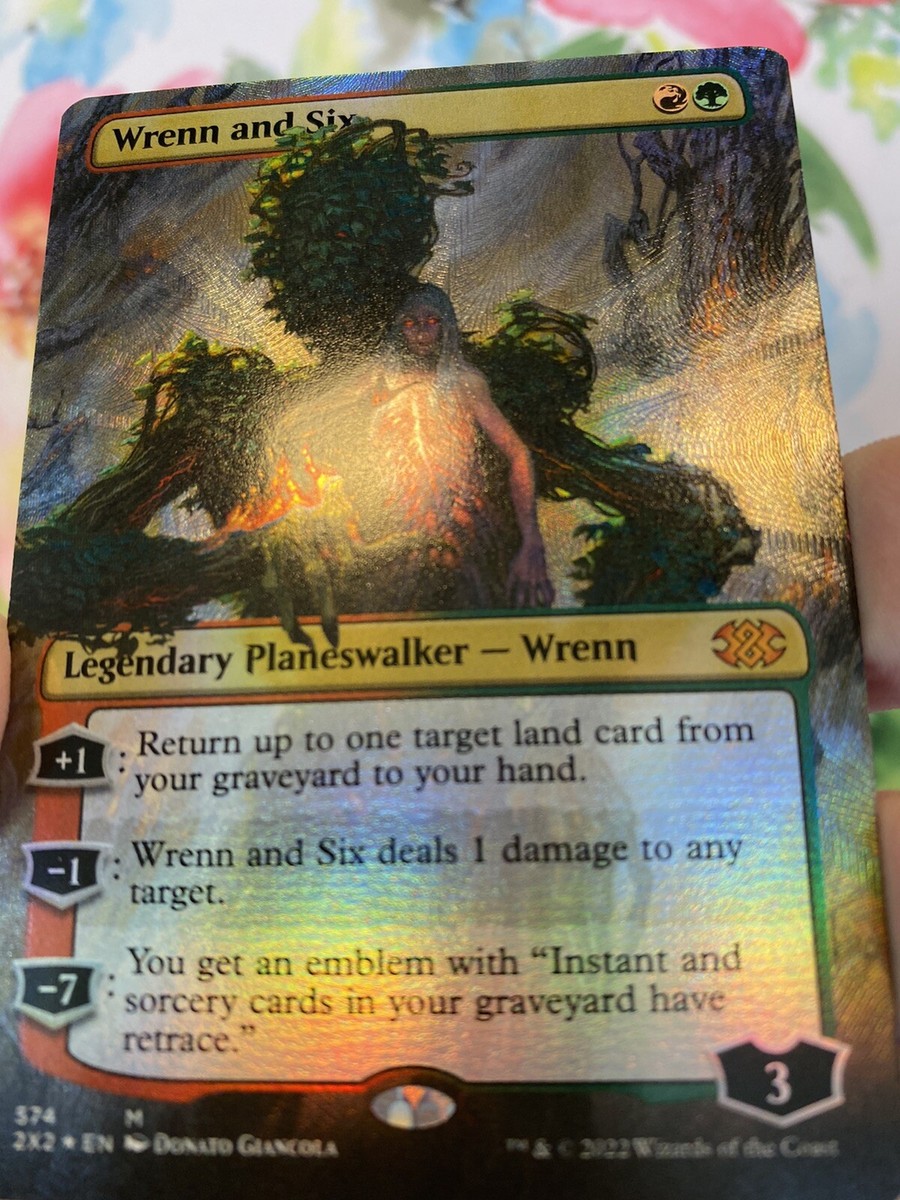 WRENN AND SIX *TEXTURED FOIL* Borderless Art 2X2 MTG MT/NM Double