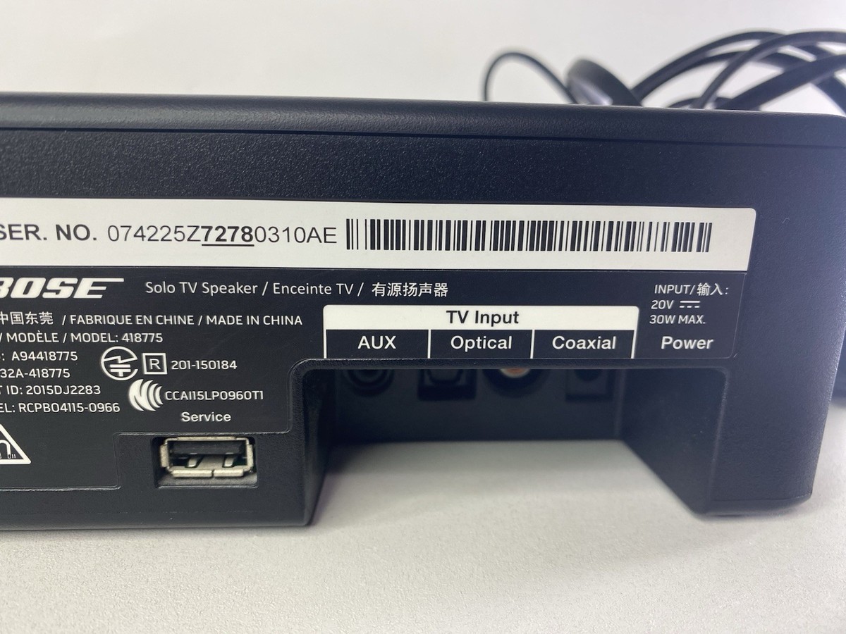 Bose Soundbar Model#418775 (Solo TV Speaker) w/Remote & AC ADAPTER