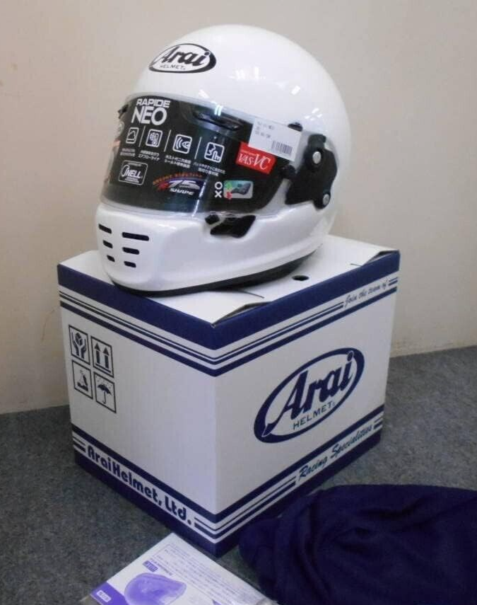 Arai RAPIDE NEO White full face Motorcycle helmet Size L 59-60cm