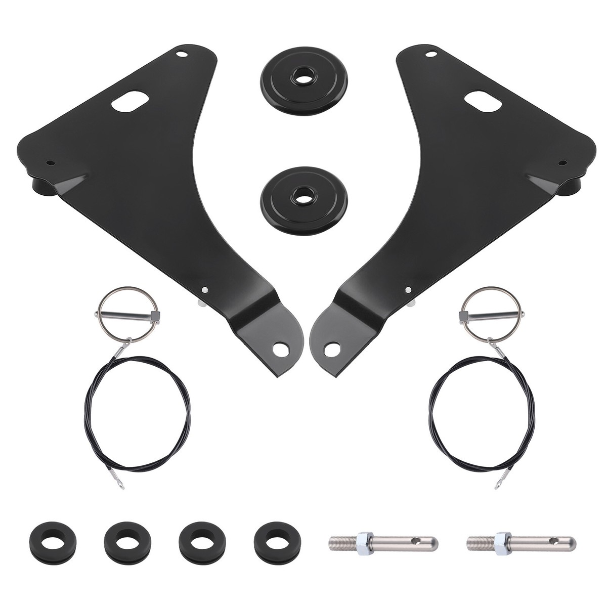 Black Hood Pin Pins Kit for Dodge Challenger 82214260AD 82214260AC