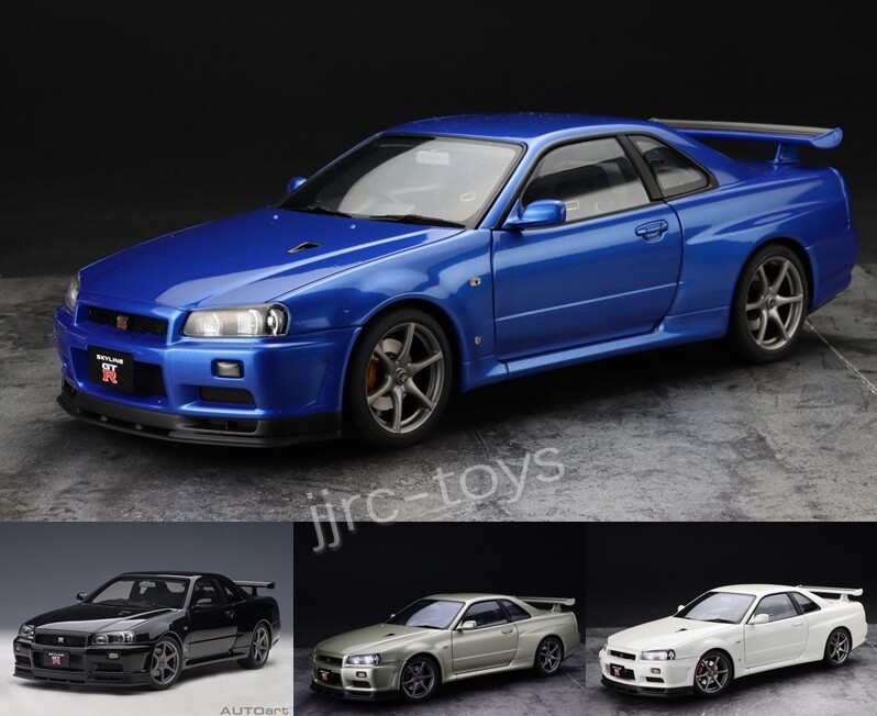 AUTOart 1/18 Nissan Skyline GT-R R34 V-spec II Diecast Model Car