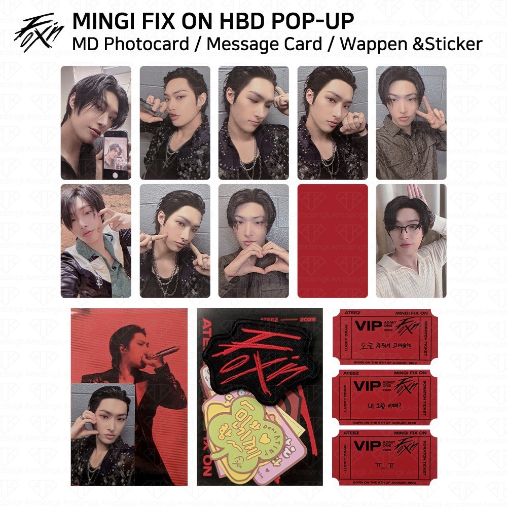 ATEEZ Mingi FIX ON HBD POP UP Photocard Benefit Official MD KPOP K