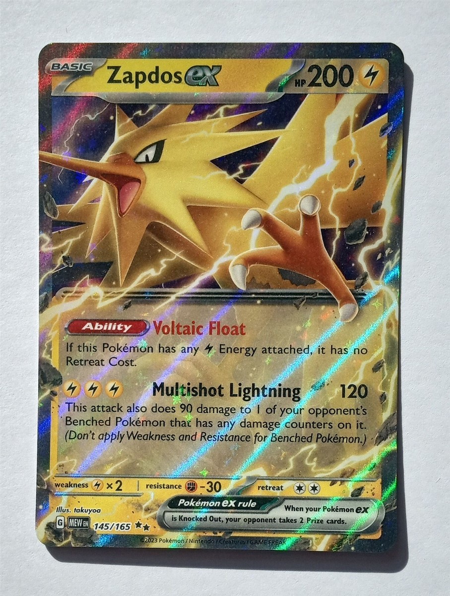 Pokemon - Zapdos ex - SV 151 Scarlet Violet 145/165 - Holo Ultra