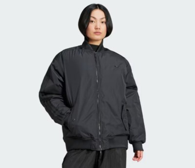 Adidas Origin. Women OVERSIZED SST BOMBER Jacket IW8422 Black Size