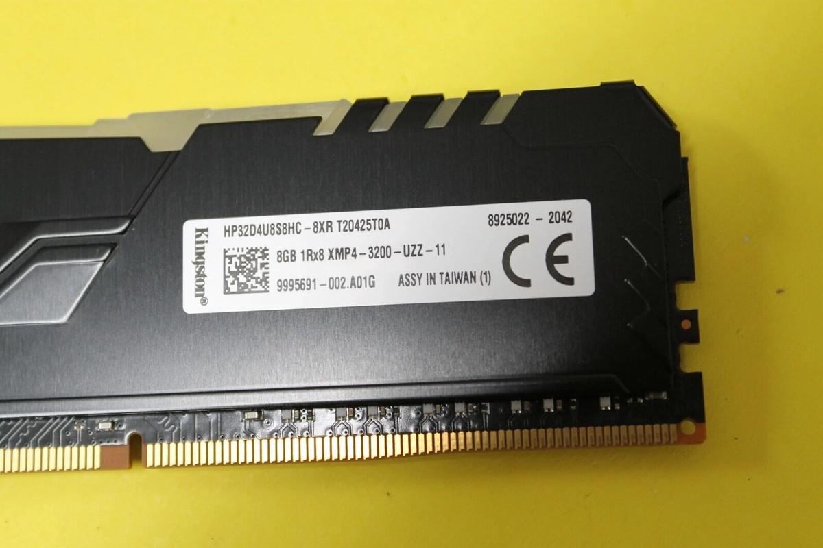 HyperX Fury 8GB DDR4 RGB 3200 MHz PC4-25600 1Rx8 RAM HP32D4U8S8HC