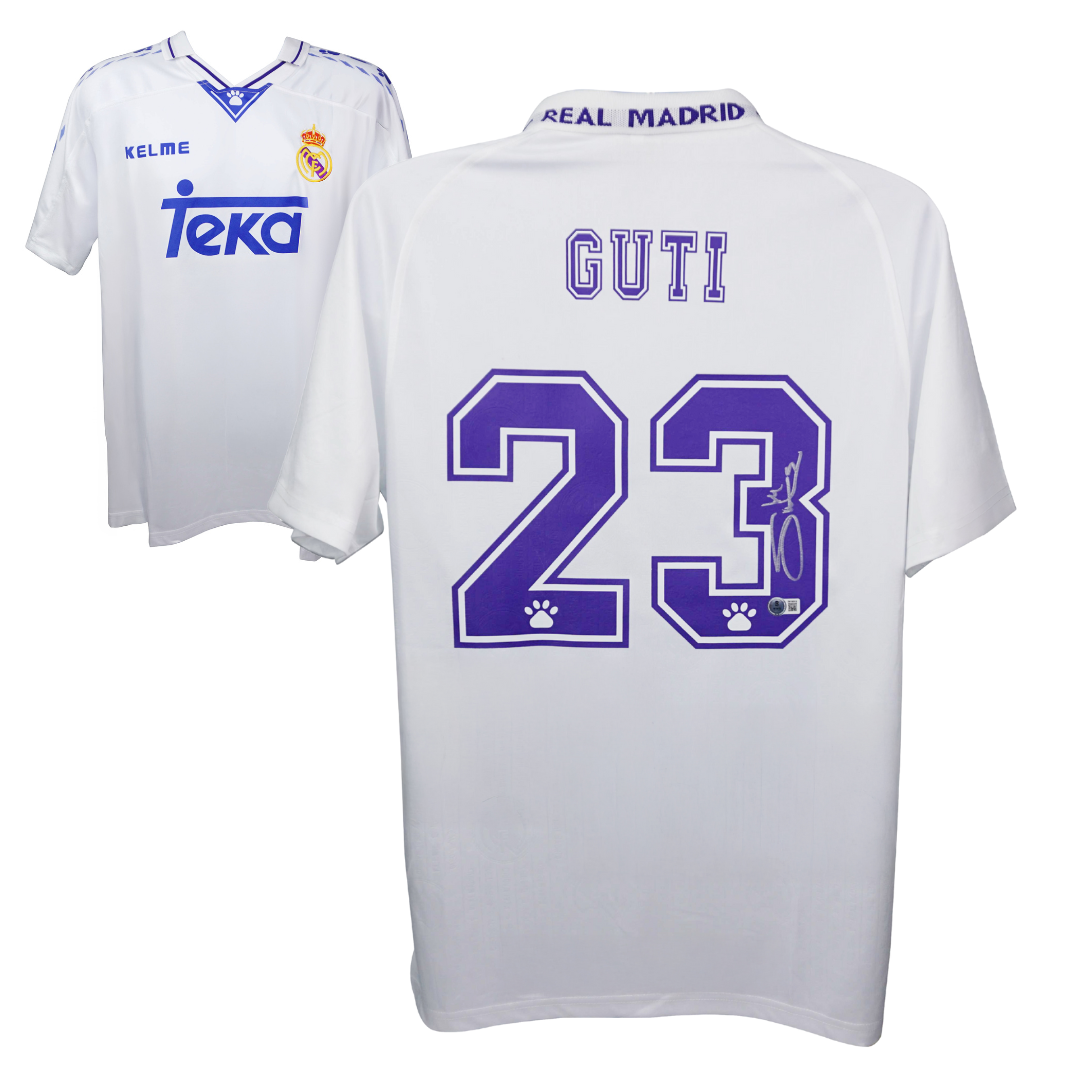 Guti Hernandez Signed Real Madrid FC Home Soccer Jersey #23 with